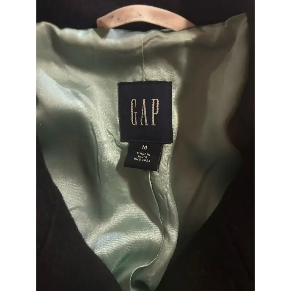 GAP Black Wool Blend Peacoat – Women’s Size Medium – Double Breasted